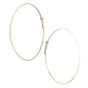 Carla Caruso 14kt Oval Dainty Hoop Earrings